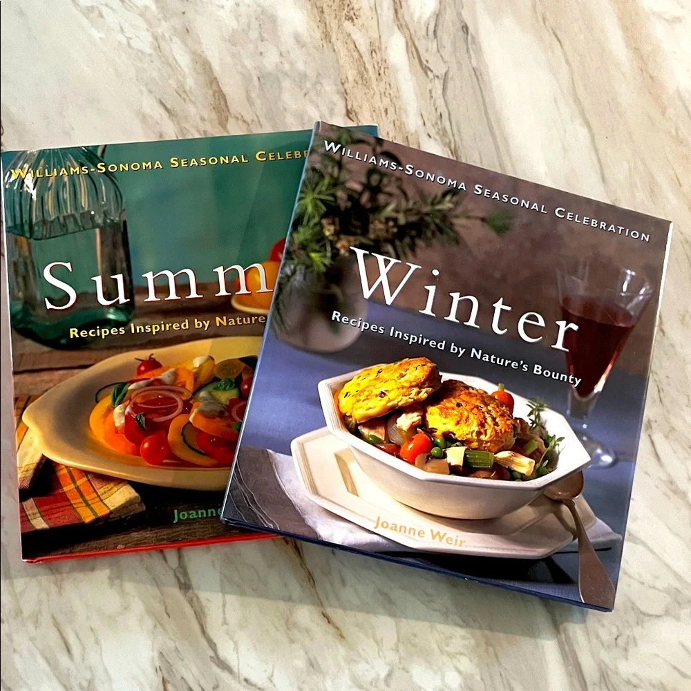 Williams Sonoma Seasonal Celebration Summer & Winter Hardcover Cookbooks